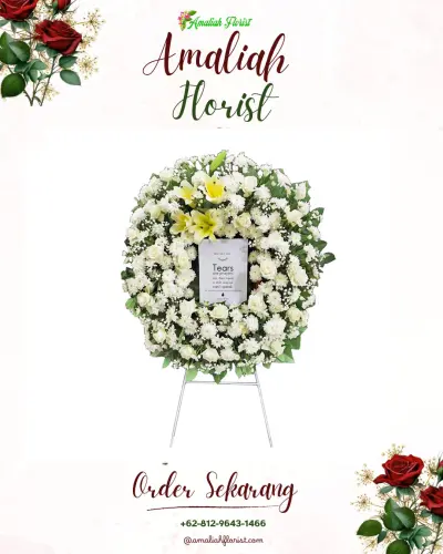 Krans Bunga Duka Cita di Tanjung Anom